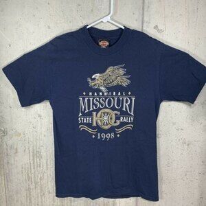 Harley Davidson 1998 Missouri State HOG Rally T-shirt Hanes Size M VTG Hannibal